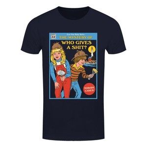 Steven Rhodes Who Gives A Shit Unisexs Navy T-Shirt